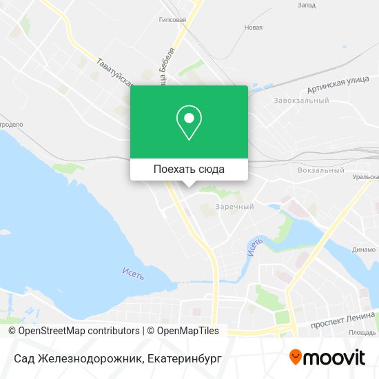 Карта Сад Железнодорожник