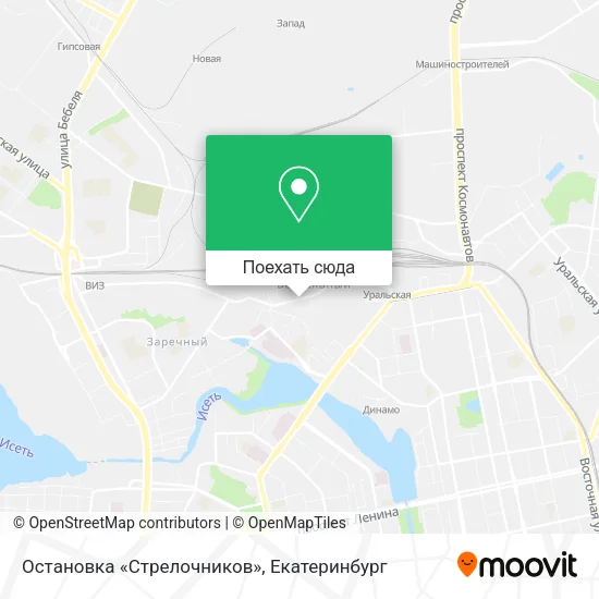 Карта Остановка «Стрелочников»