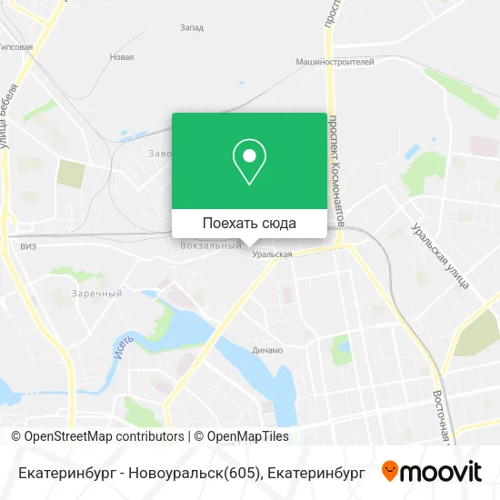 Карта Екатеринбург - Новоуральск(605)