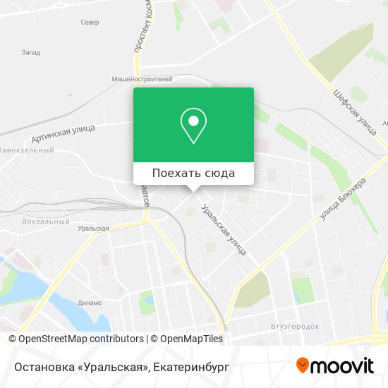 Карта Остановка «Уральская»