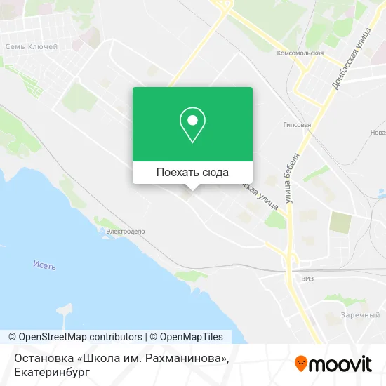 Карта Остановка «Школа им. Рахманинова»