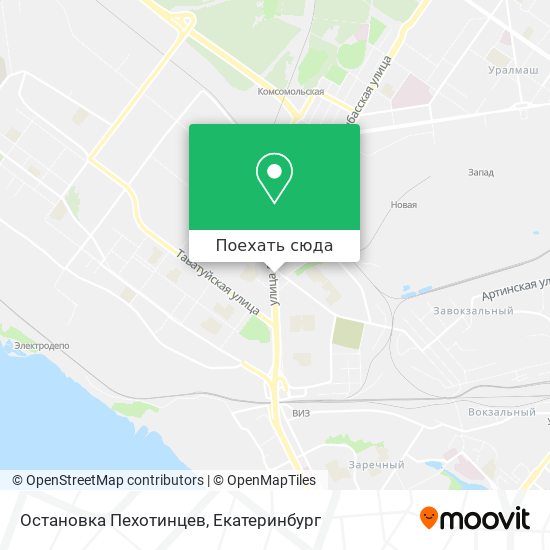 Карта Остановка Пехотинцев