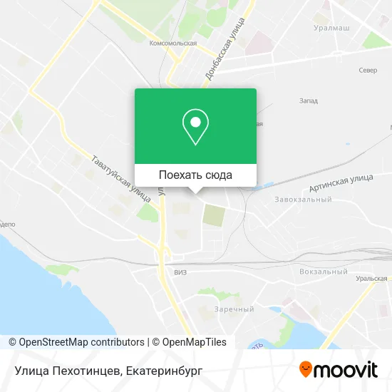 Карта Улица Пехотинцев