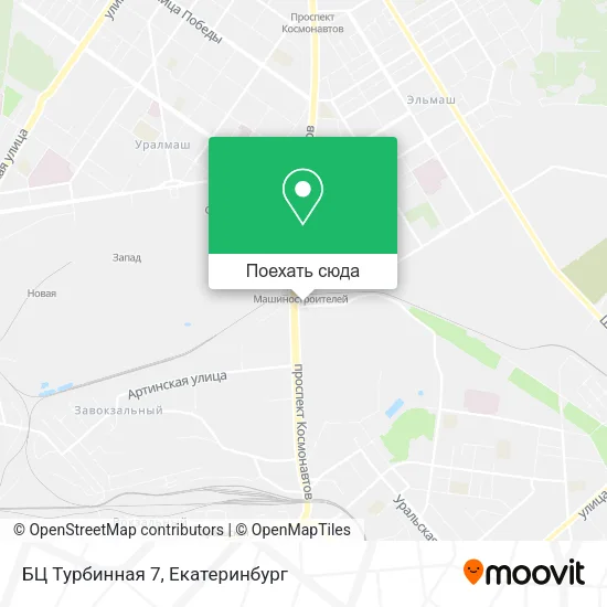 Карта БЦ Турбинная 7