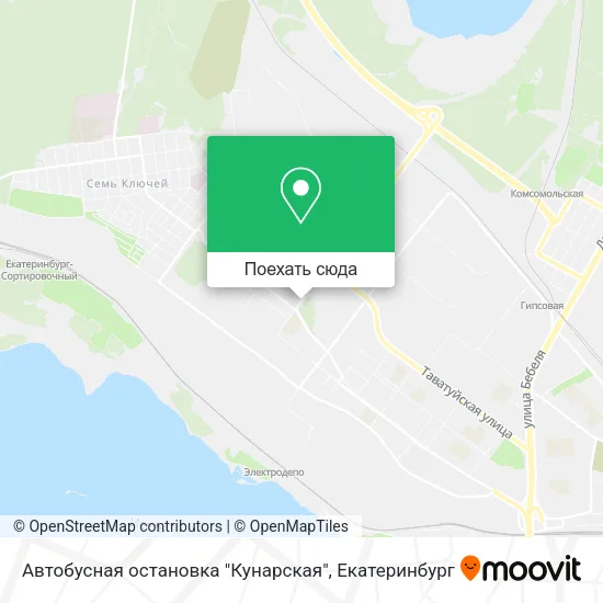 Карта Автобусная остановка "Кунарская"