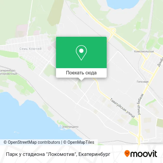 Карта Парк у стадиона "Локомотив"