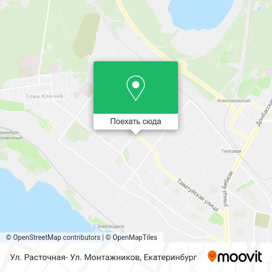 Карта Ул. Расточная- Ул. Монтажников