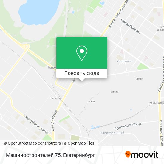 Карта Машиностроителей 75