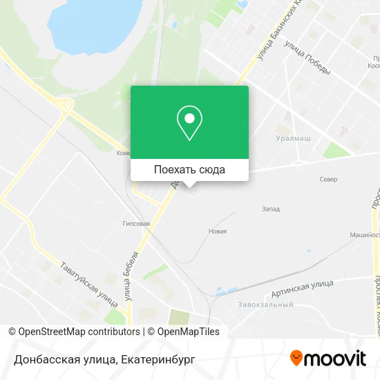 Карта Донбасская улица