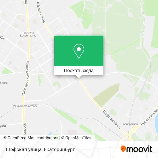 Карта Шефская улица