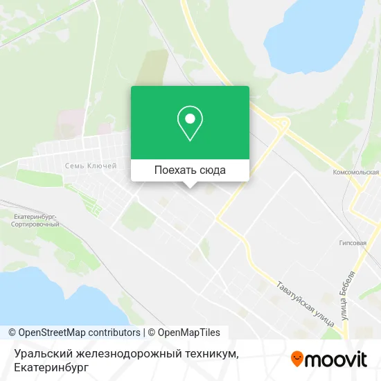 Карта Уральский железнодорожный техникум