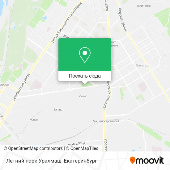 Карта Летний парк Уралмаш