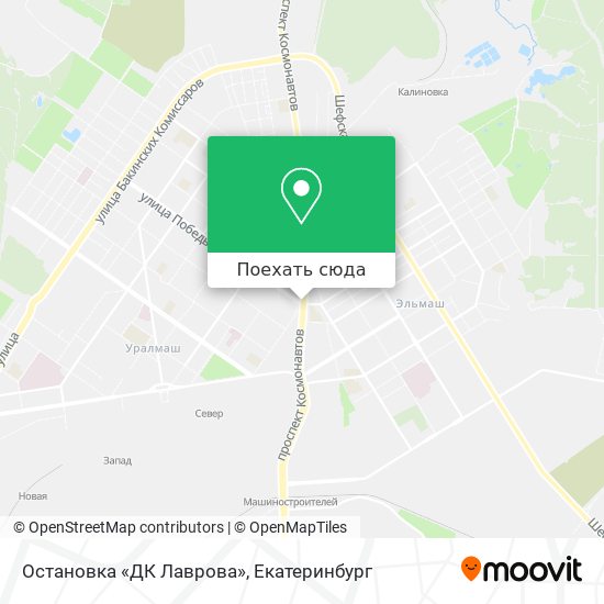 Карта Остановка «ДК Лаврова»