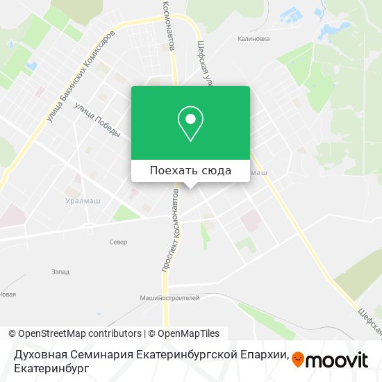 Карта Духовная Семинария Екатеринбургской Епархии