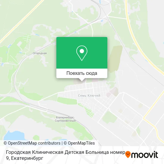 Карта Городская Клиническая Детская Больница номер 9