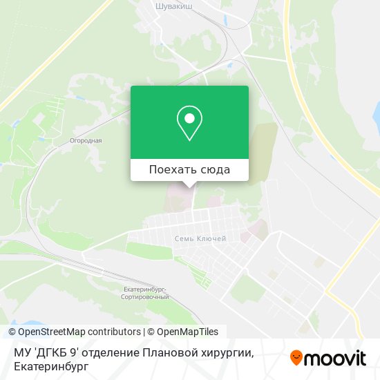 Карта МУ 'ДГКБ 9' отделение Плановой хирургии