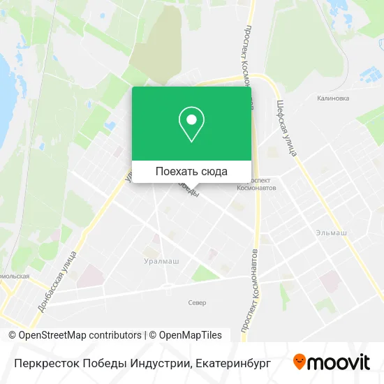 Карта Перкресток Победы Индустрии