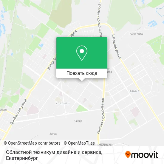 Карта Областной техникум дизайна и сервиса