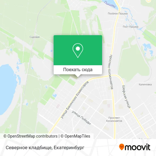 Карта Северное кладбище