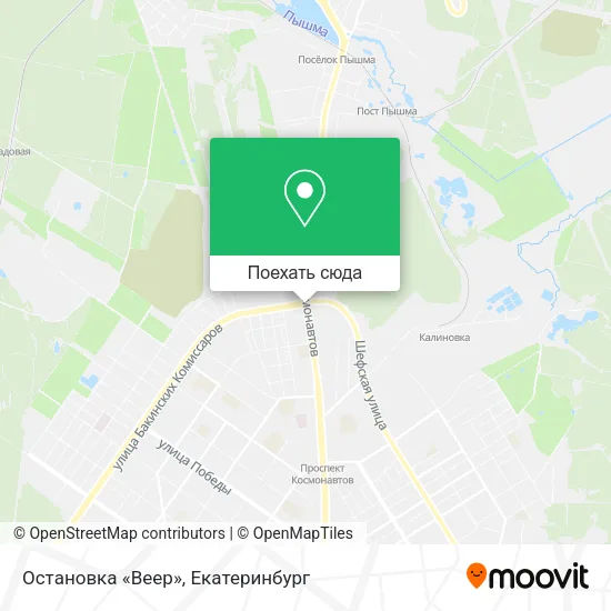 Карта Остановка «Веер»