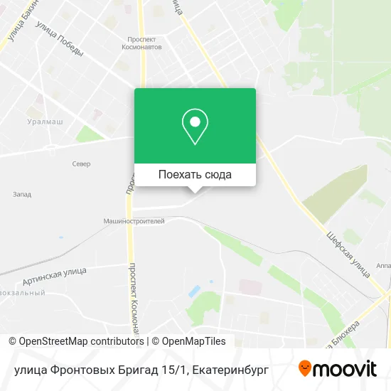 Карта улица Фронтовых Бригад 15/1