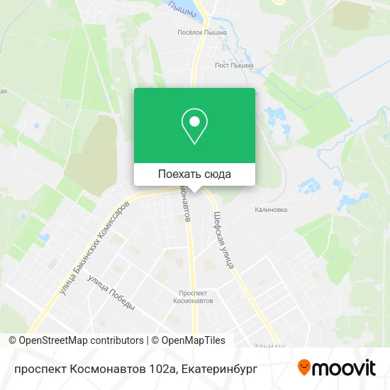 Карта проспект Космонавтов 102а