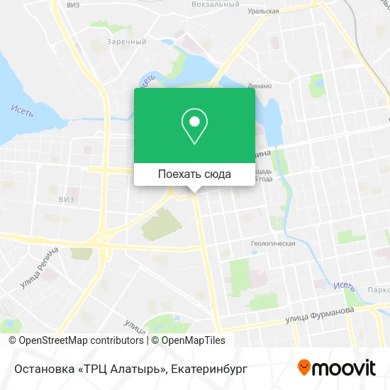 Карта Остановка «ТРЦ Алатырь»