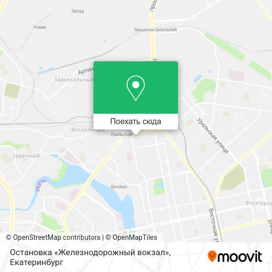 Карта Остановка «Железнодорожный вокзал»
