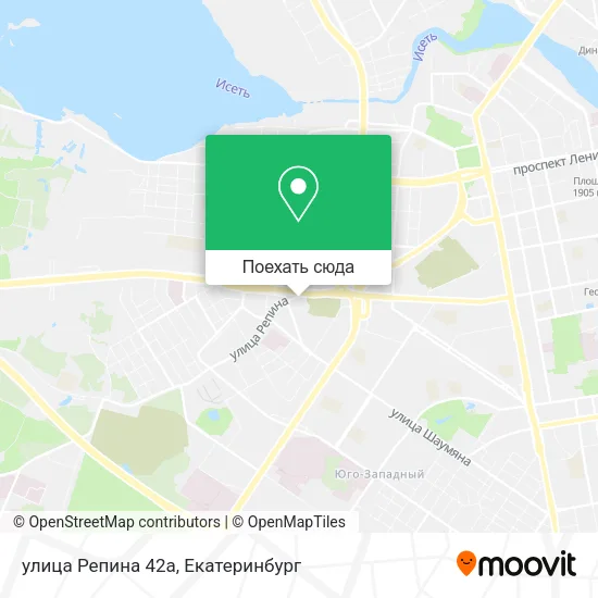 Карта улица Репина 42а