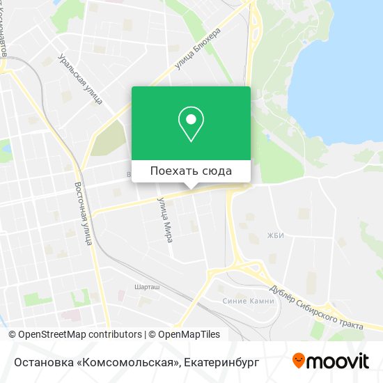 Карта Остановка «Комсомольская»