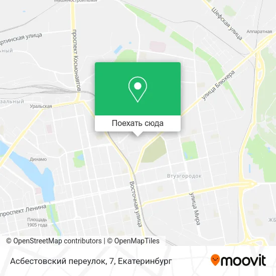 Карта Асбестовский переулок, 7