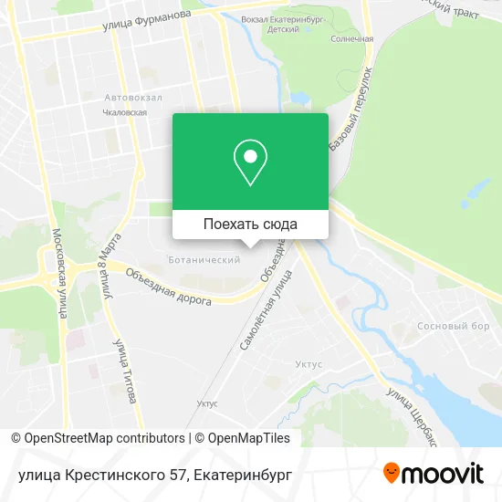 Карта улица Крестинского 57