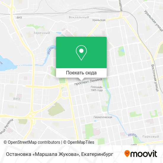 Карта Остановка «Маршала Жукова»