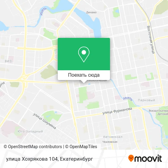 Карта улица Хохрякова 104