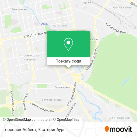 Карта поселок Асбест