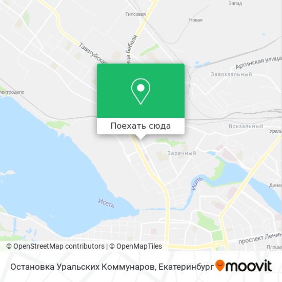 Карта Остановка Уральских Коммунаров