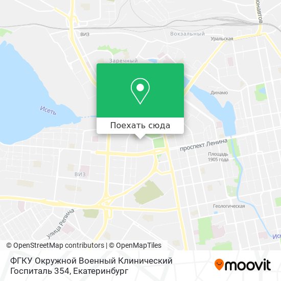 Карта ФГКУ Окружной Военный Клинический Госпиталь 354