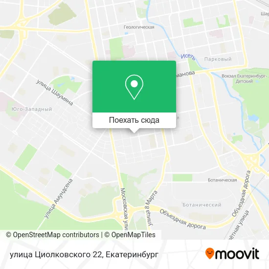 Карта улица Циолковского 22