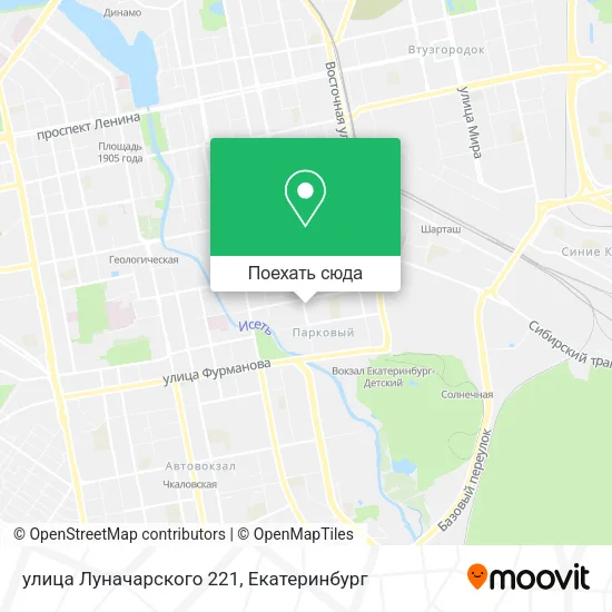 Карта улица Луначарского 221