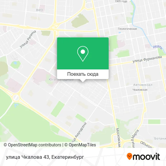 Карта улица Чкалова 43