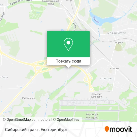 Карта Сибирский тракт