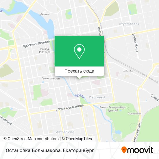 Карта Остановка Большакова