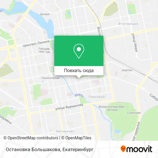 Карта Остановка Большакова