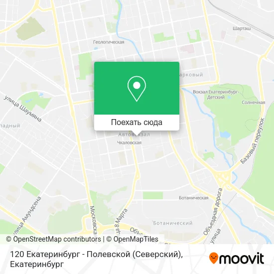 Карта 120 Екатеринбург - Полевской (Северский)