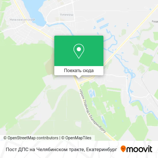 Карта Пост ДПС на Челябинском тракте