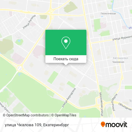 Карта улица Чкалова 109