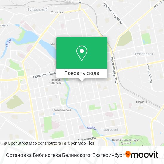 Карта Остановка Библиотека Белинского