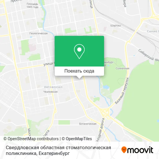 Карта Свердловская областная стоматологическая поликлиника