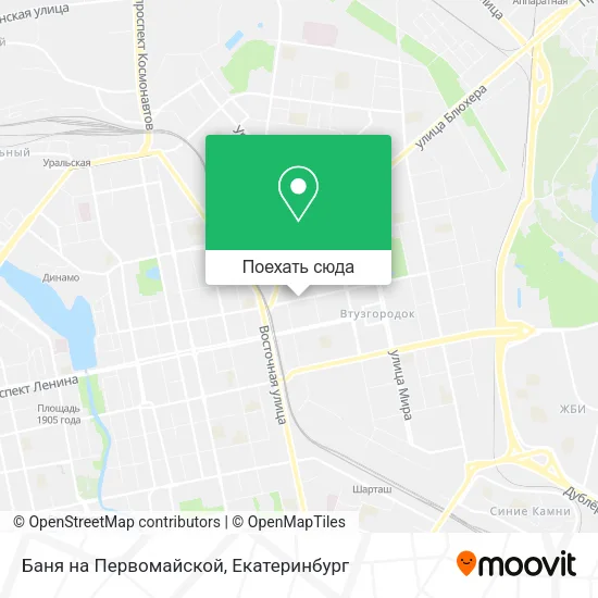 Карта Баня на Первомайской