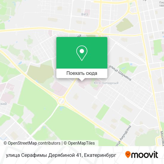 Карта улица Серафимы Дерябиной 41